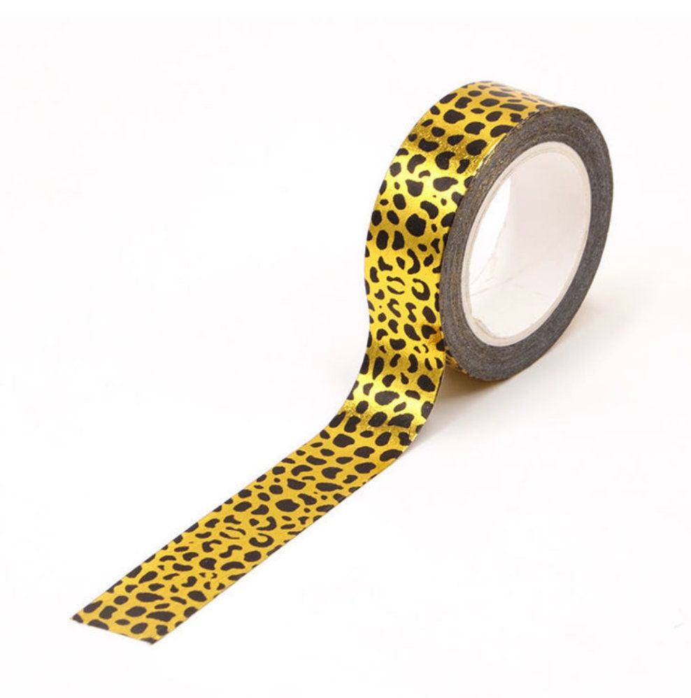 Leopard Gold Foil Print Washi Tape