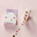 Elegant Floral Washi Tape – Soft Pastel & Gold Foil Flower Design