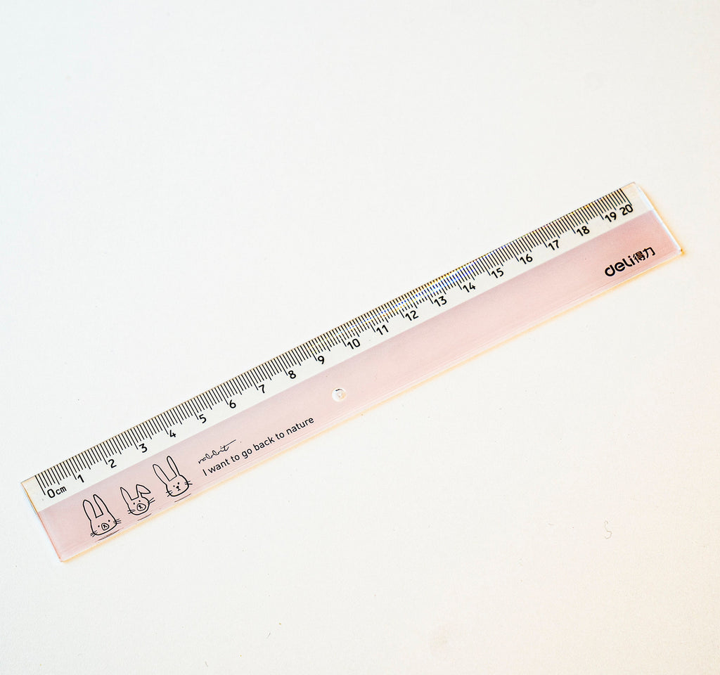 Cute Pink & Blue Ruler – Adorable Bunny & Cat Designs
