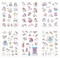 Bubbly Pink & Blue Unicorn Stickers – Adorable Stickers T096