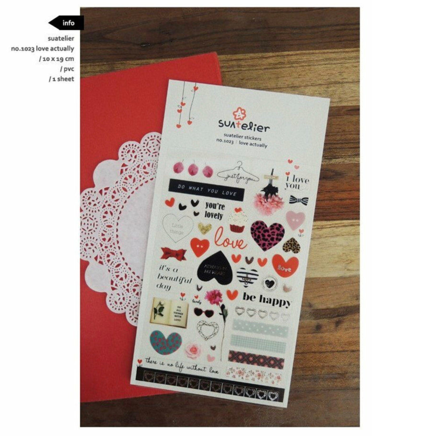 Love heart stickers