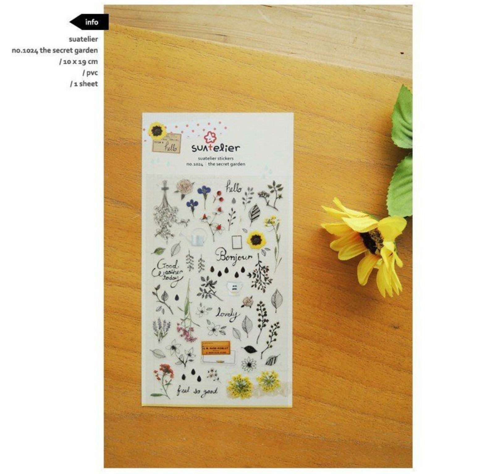 Sketched Flower Sticker Set – Elegant Floral Stickers