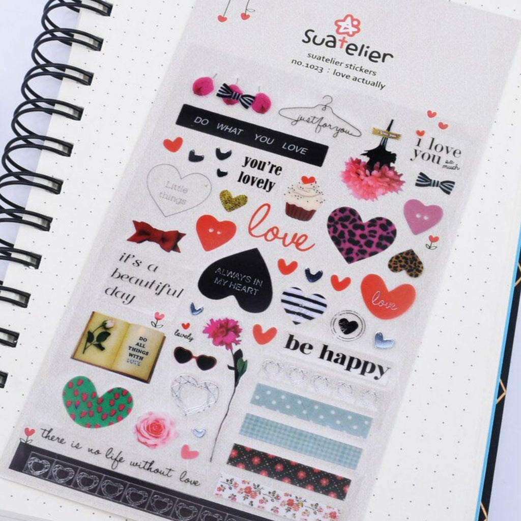 Love heart stickers