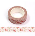 Vintage Floral Washi Tape – Elegant Rose Pattern for Crafts