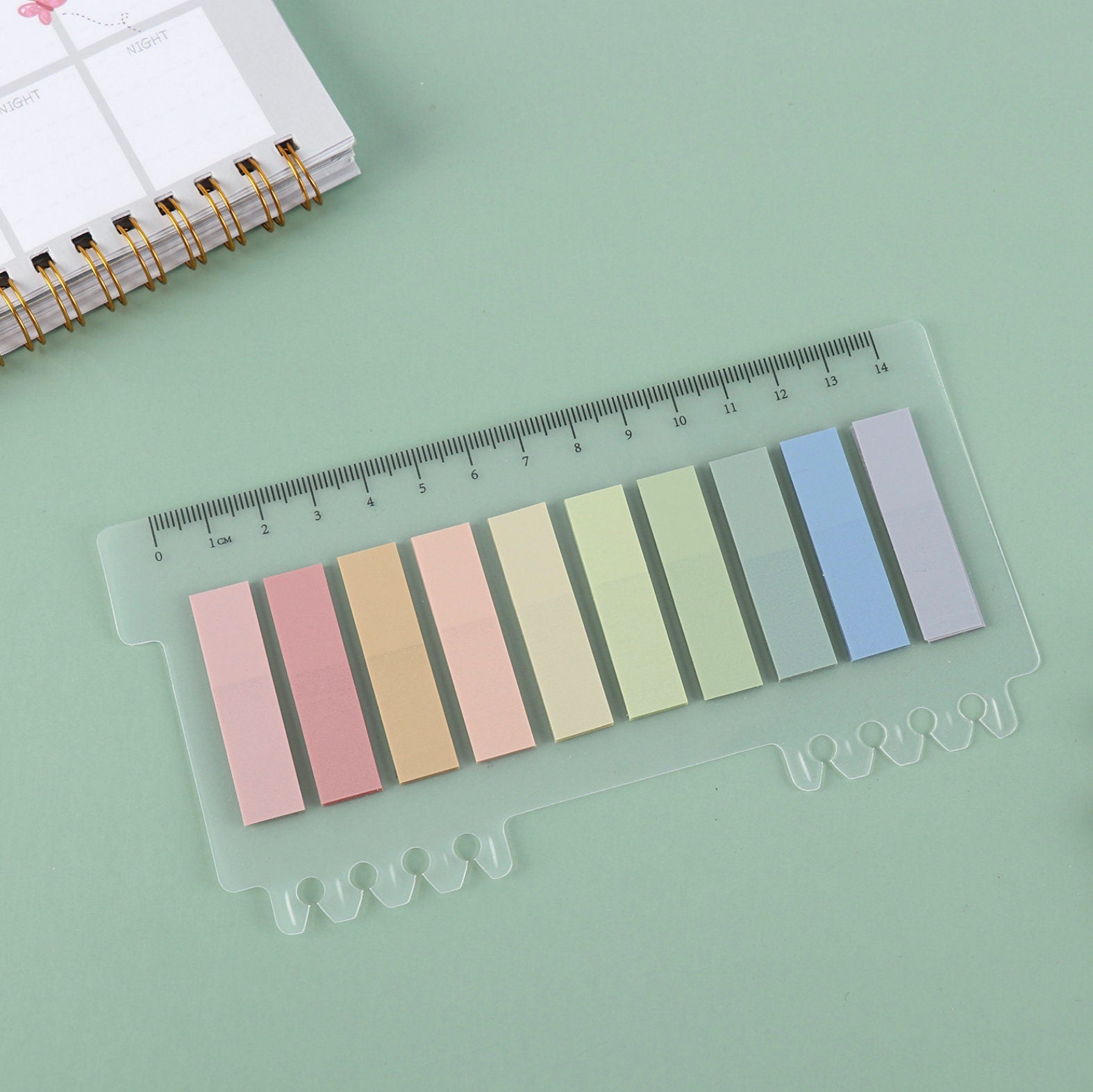 10-Color Sticky Notes with Ruler
