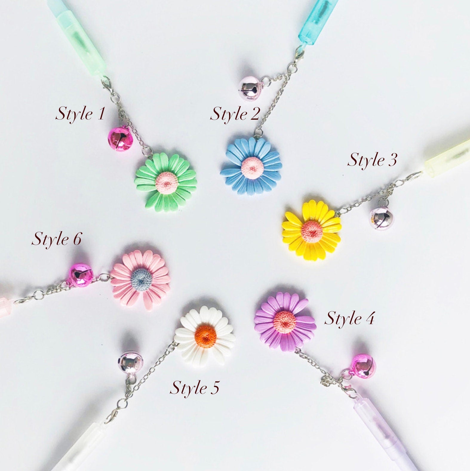Colourful Flower Pens In 6 Styles
