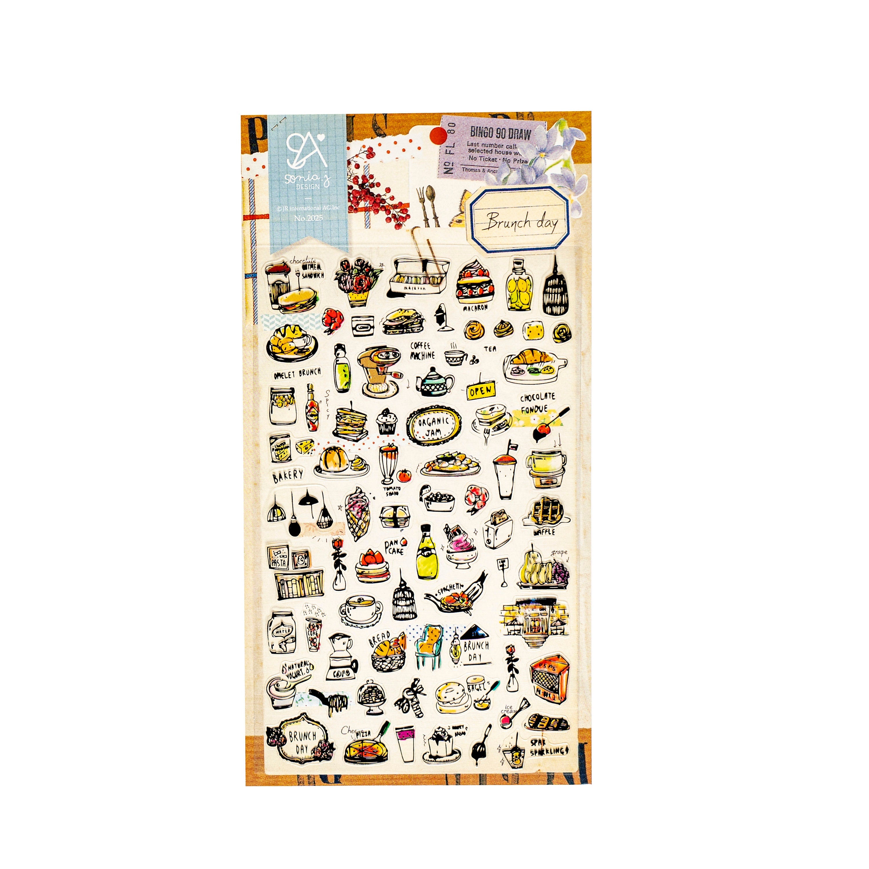 Brunch Lover Sticker Sheet – Deliciously Cute Stickers for Journals & Scrapbooks