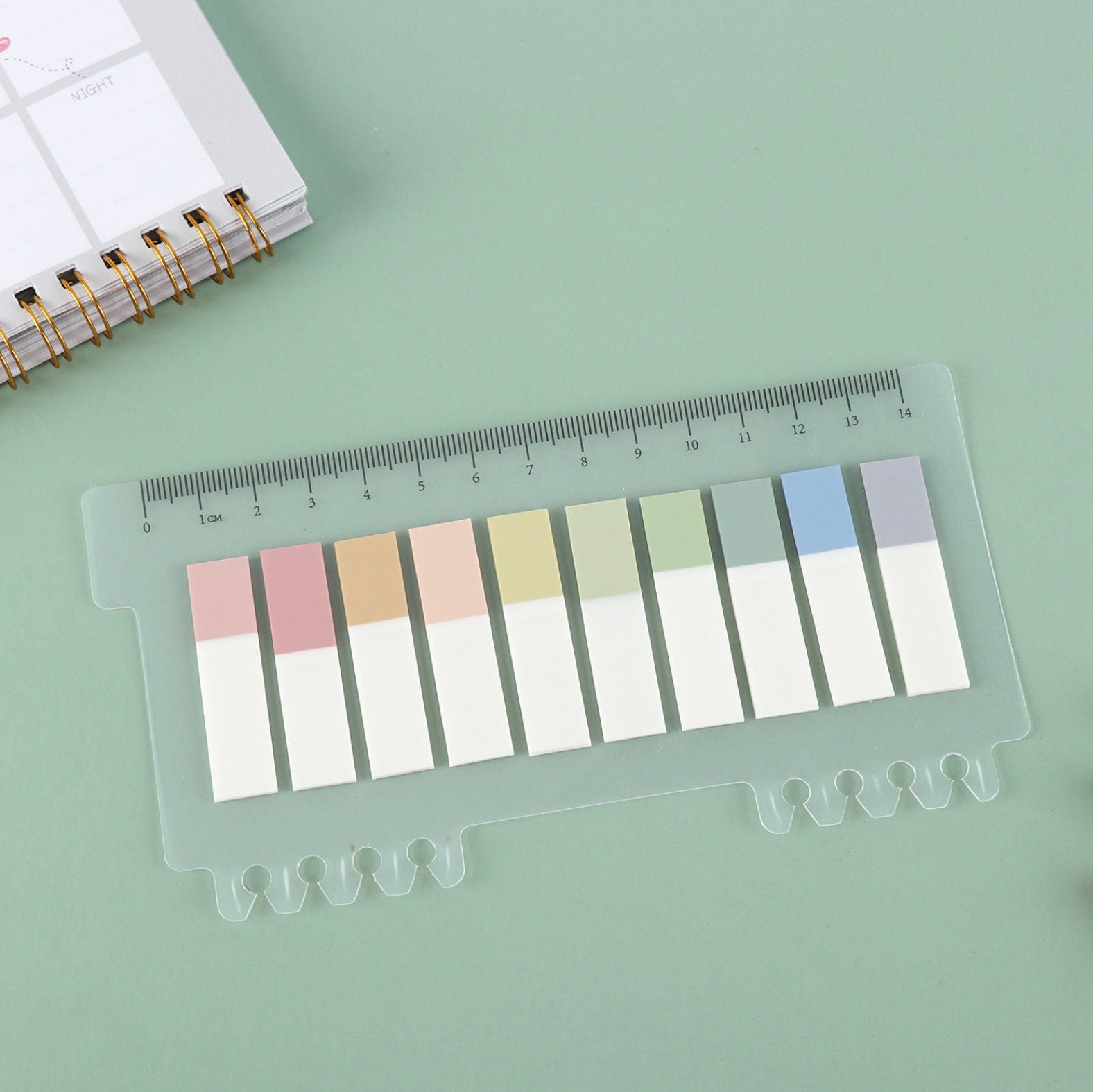 10-Color Sticky Notes with Ruler