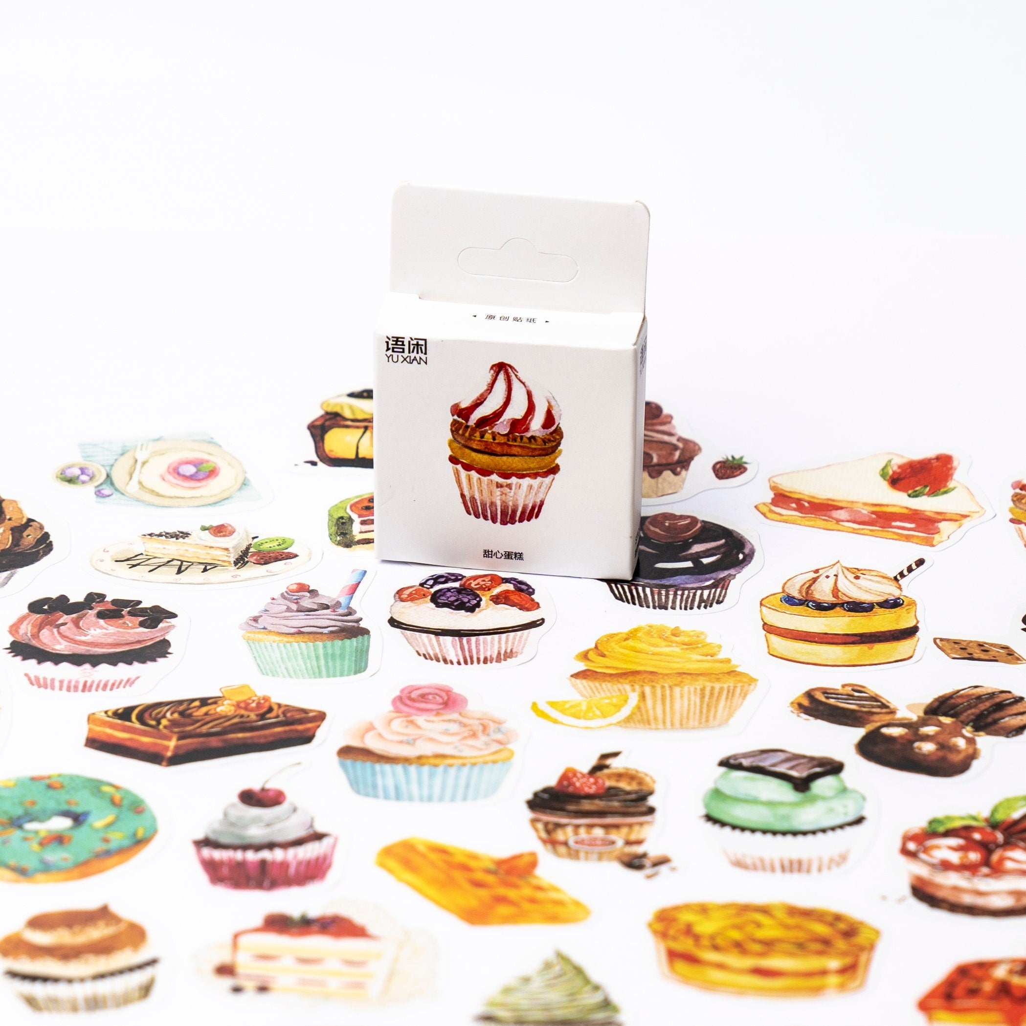 50 Cake Stickers – Sweet & Adorable Dessert-Themed Sticker Set