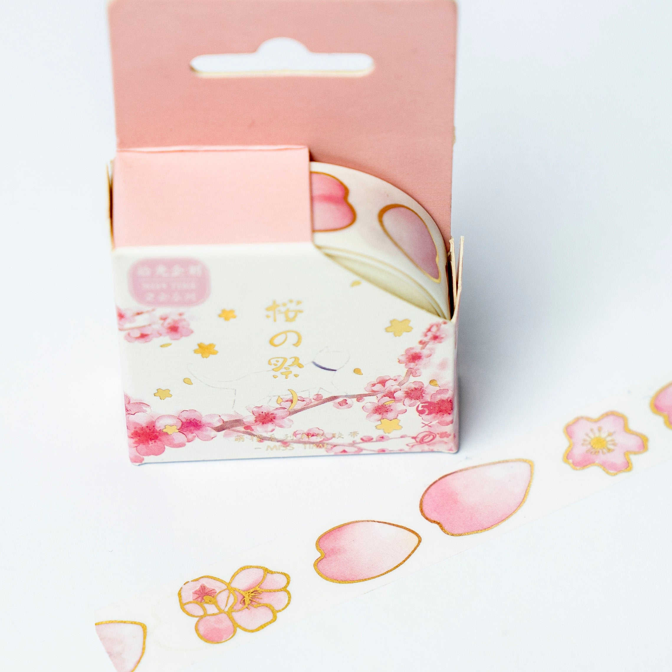 Sakura Petal Washi Tape – Elegant Watercolor Cherry Blossom Design
