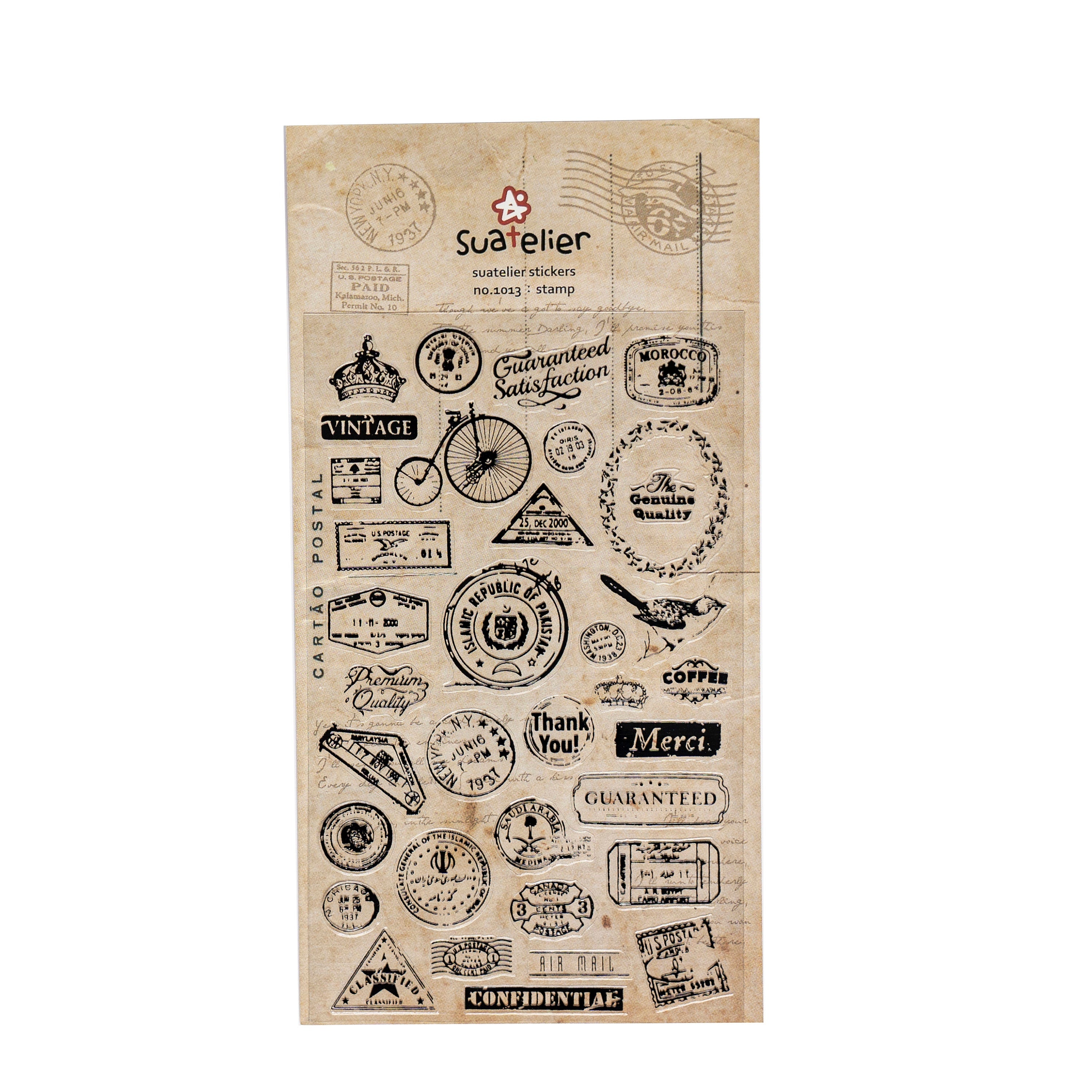 Vintage Travel Stamp stickers
