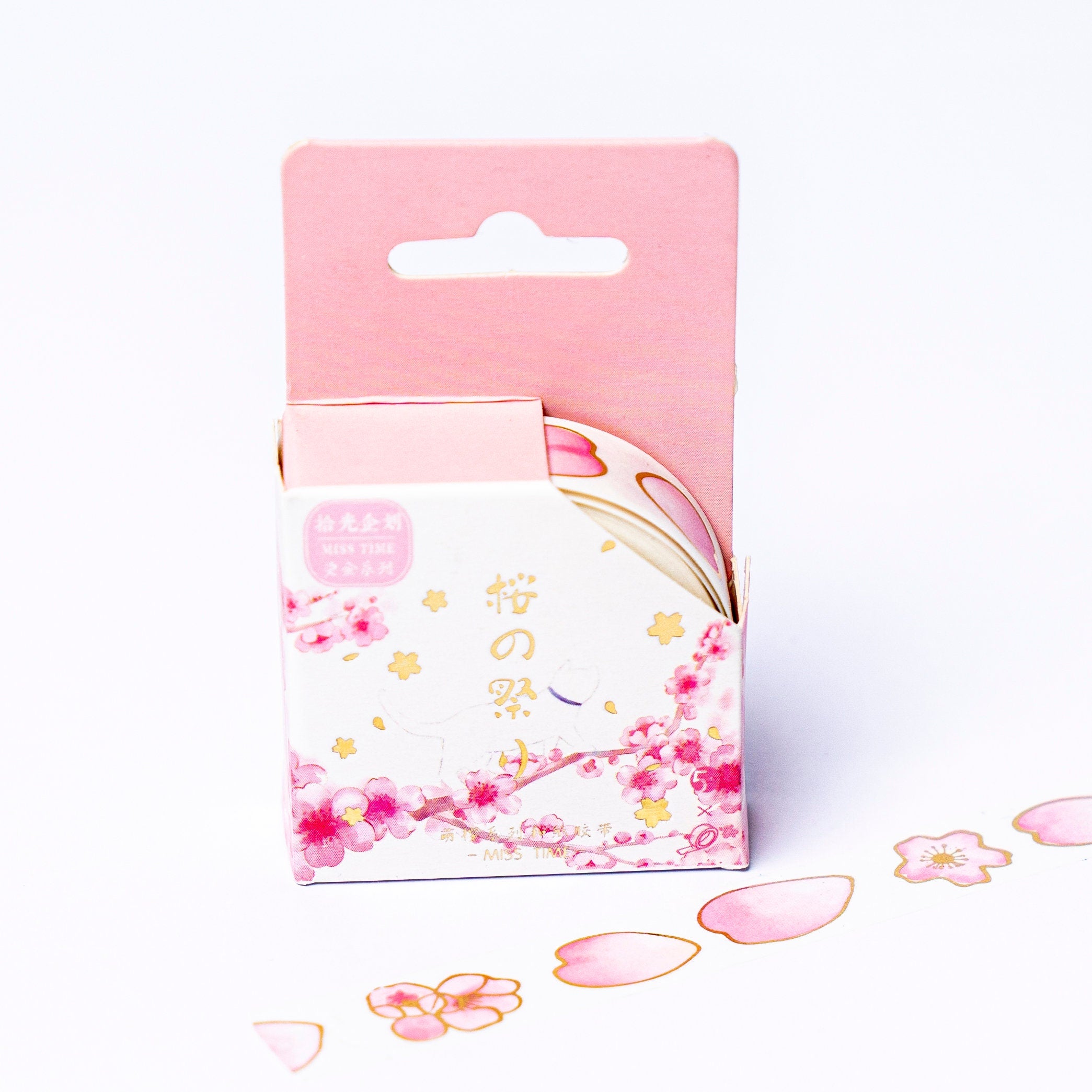 Sakura Petal Washi Tape – Elegant Watercolor Cherry Blossom Design