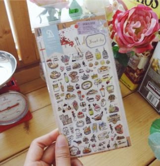 Brunch Lover Sticker Sheet – Deliciously Cute Stickers for Journals & Scrapbooks