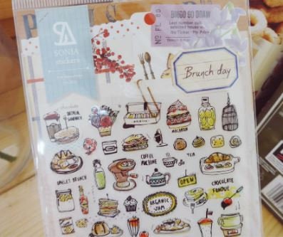 Brunch Lover Sticker Sheet – Deliciously Cute Stickers for Journals & Scrapbooks