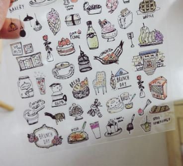 Brunch Lover Sticker Sheet – Deliciously Cute Stickers for Journals & Scrapbooks